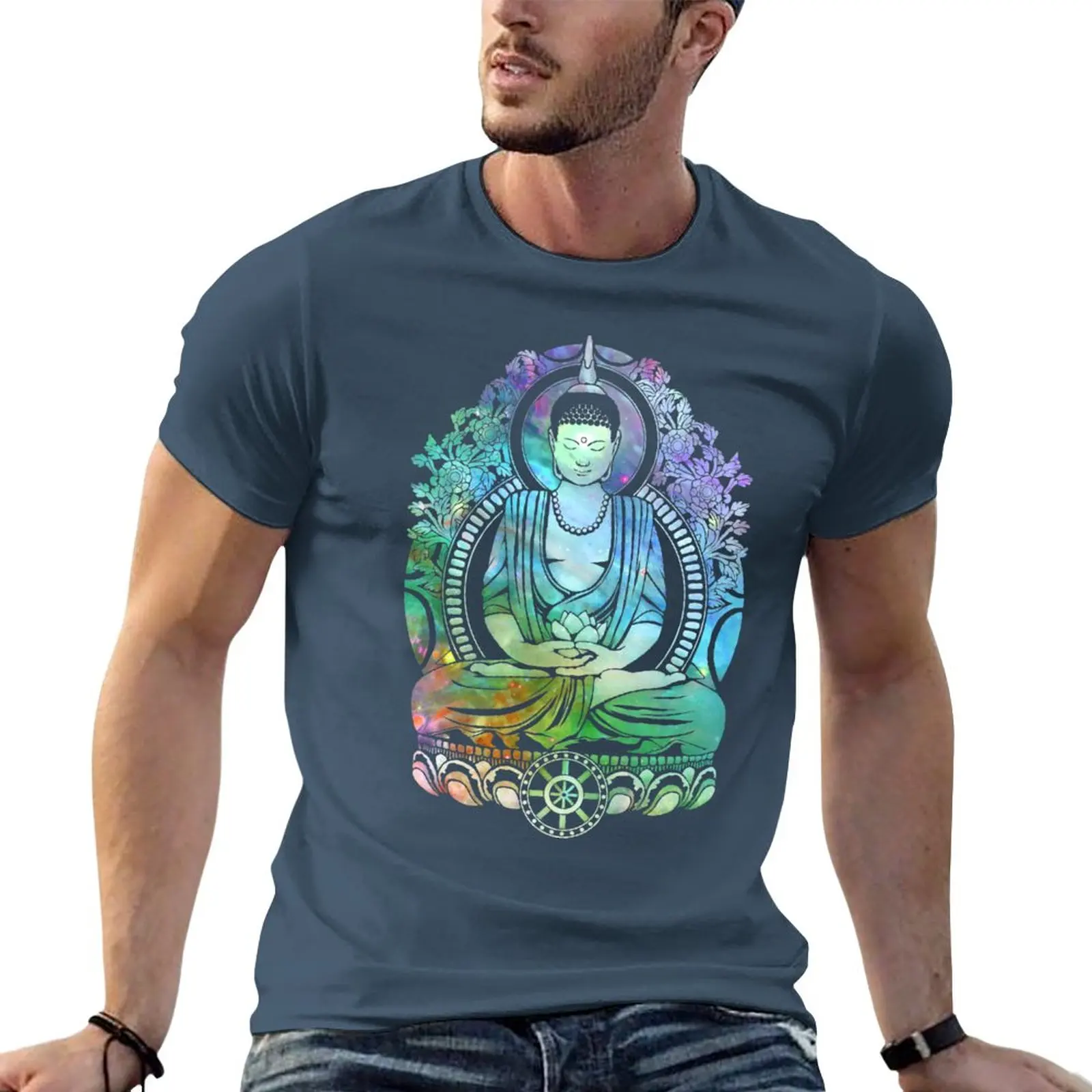 New Gautama Buddha Cool Galaxy T-Shirt plus size t shirts custom t shirts Anime t-shirt Tee shirt T-shirt men