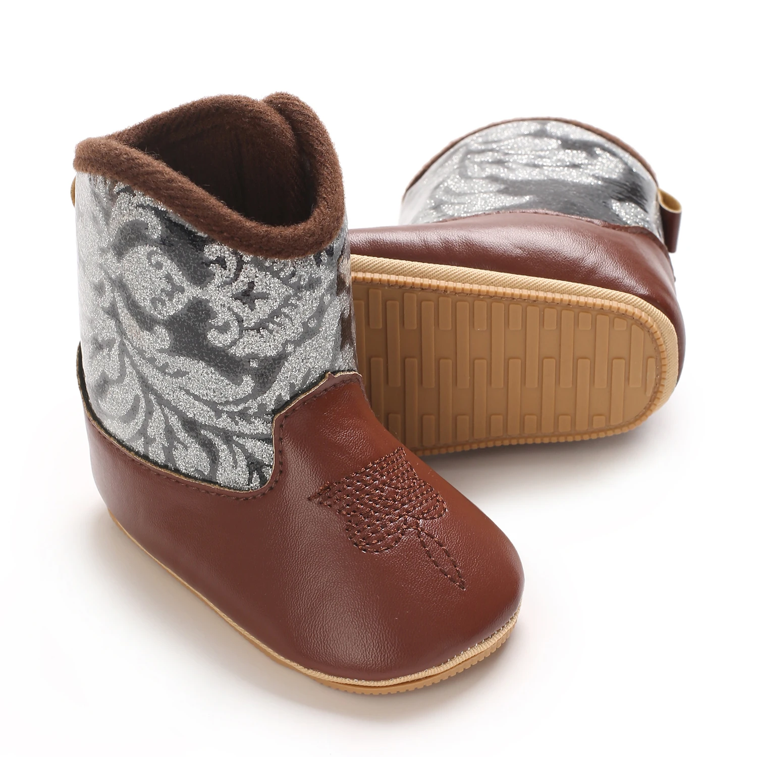 Winterstiefel für Babys, Jungen und Mädchen, 0–18 Monate, im Western-Stil, aus Denim, ideal zum Laufenlernen, warm, lässig, modisch. – Detail 23