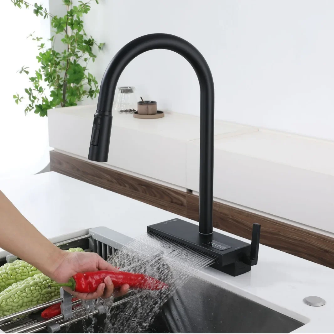 Household, all-copper rain faucet, hot and cold, pumping, multi-function, waterfall
