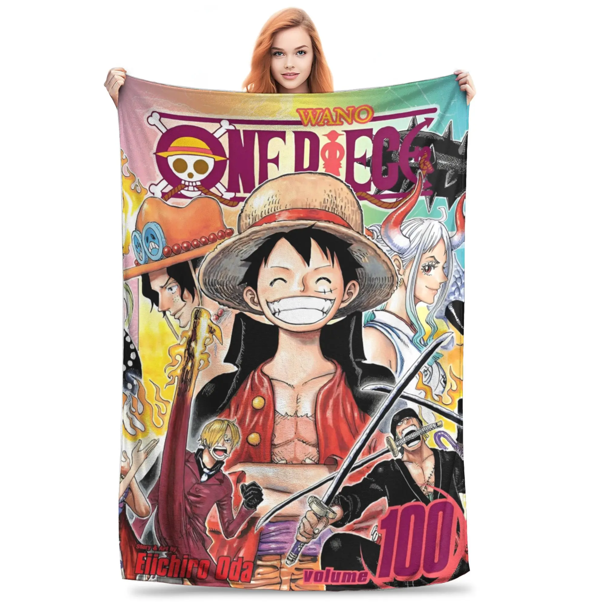 

one piece anime manga luffy Printed Blanket For Men Women Cozy Soft Throw Blankets for Living Room 50x60 Inches Multiple Sizes