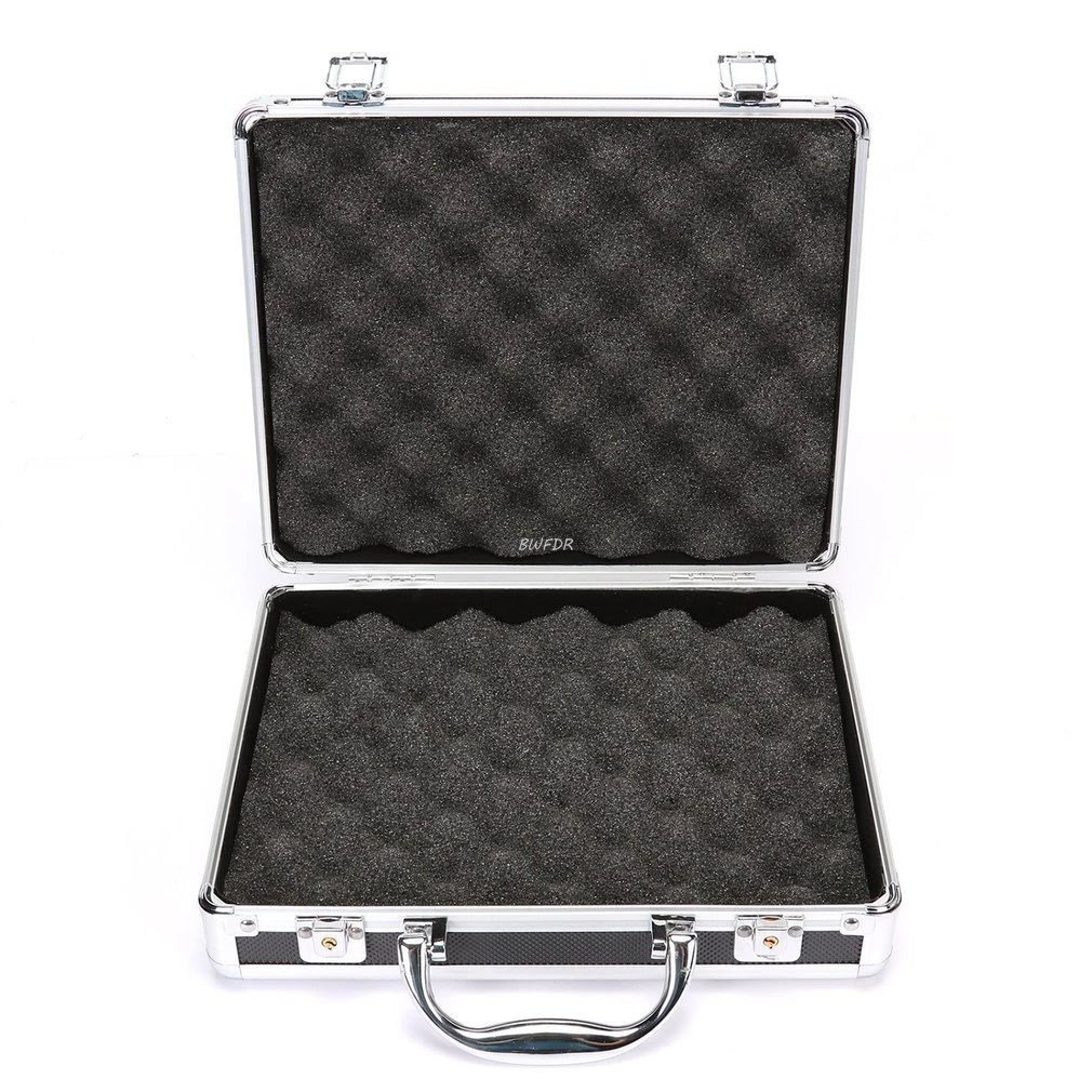 Portable Instrument Storage Box Aluminum Tool Box Outdoor Safety Equipment Case With Sponge Handheld Impact Resistant Tool Box