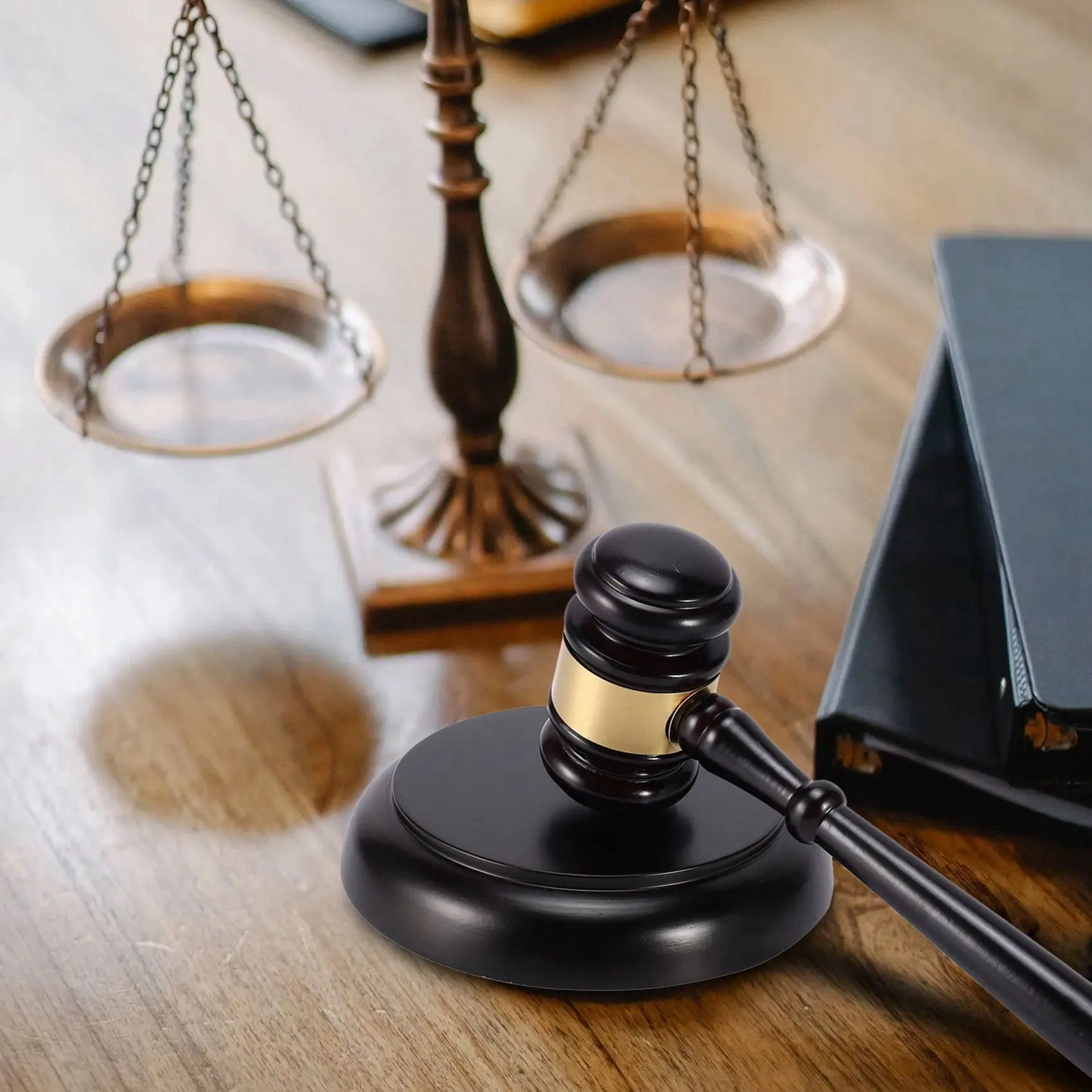 Marteau de juge en bois A28F-20X avec bloc sonore pour avocat, juge et vente aux enchères