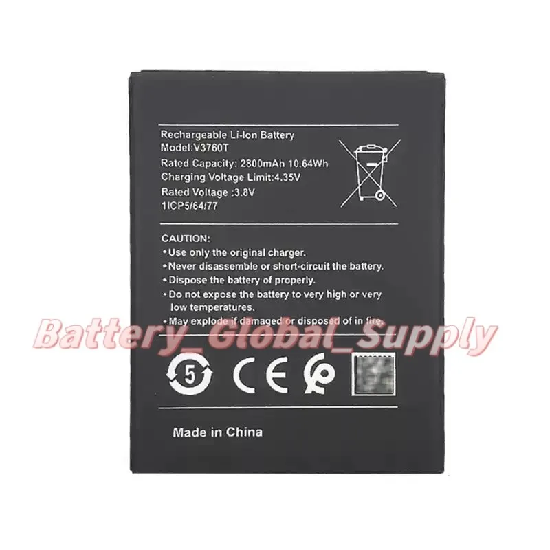 

Battery for C2 V3760T 3.8v 2800mah Good quality, fast delivery, brand new 1 piece -
