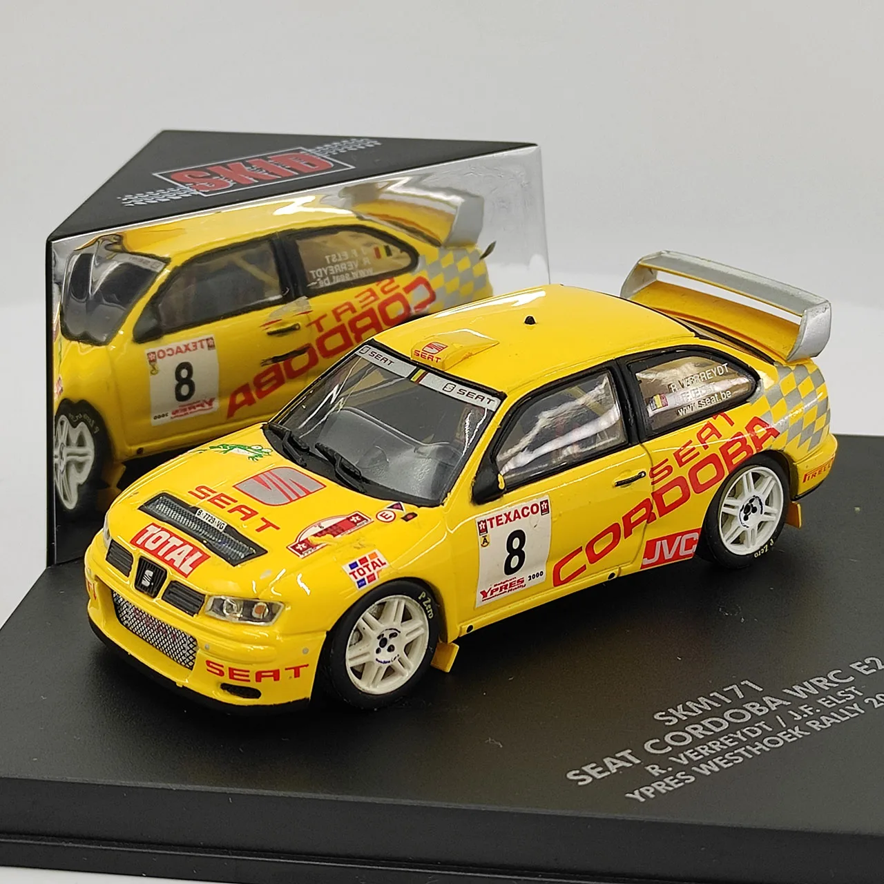 

Defective Diecast SKID 1:43 Scale SEAT CORDOBA WRC E2 Rally 2000 Alloy Car Model Collectible Toy Gift Souvenir Display Ornament
