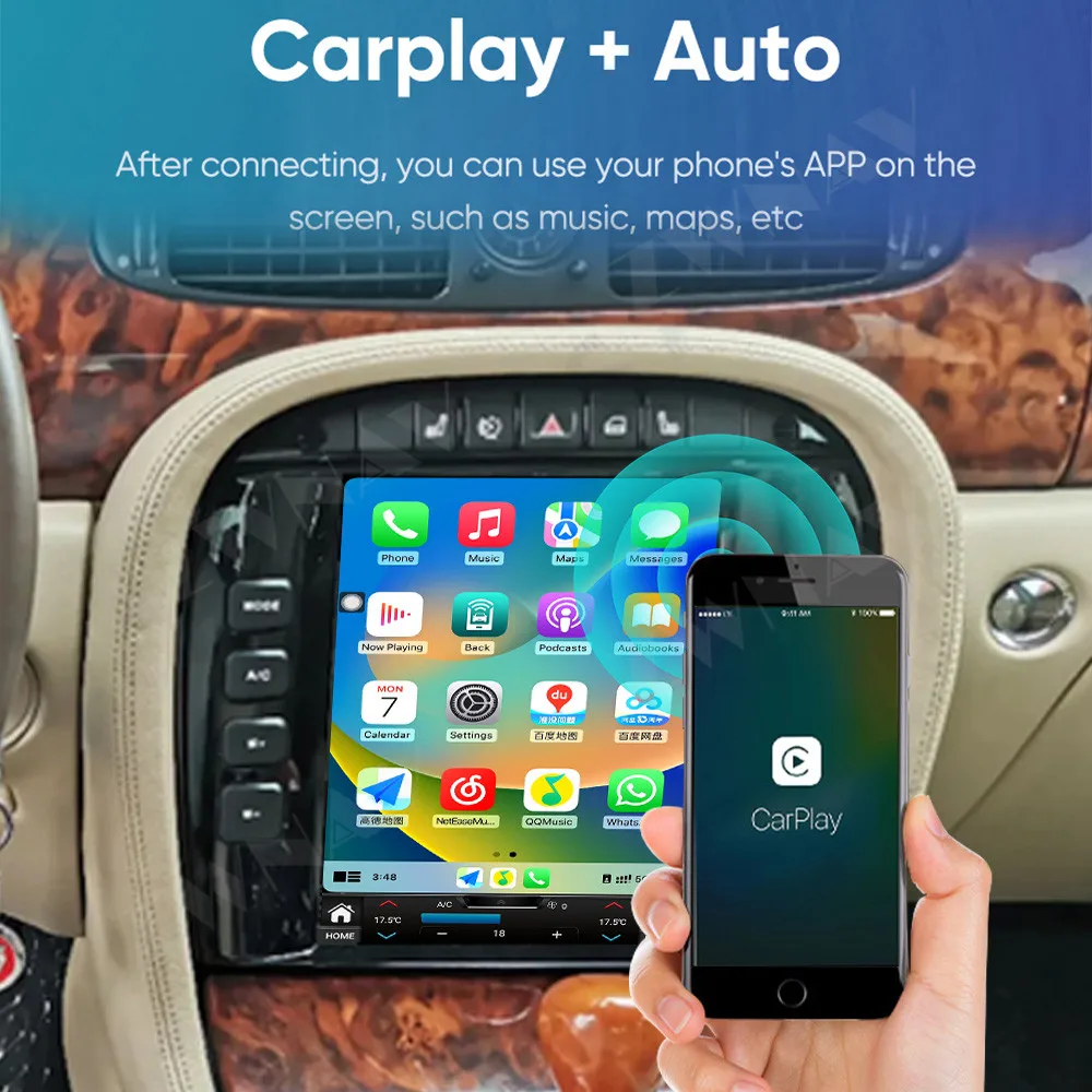 

Wireless Carplay 9.7inch Touch Screen For Jaguar S-Type 2008-2014 Android 14 GPS Navigation Car Multimedia Player Head Unit Auto