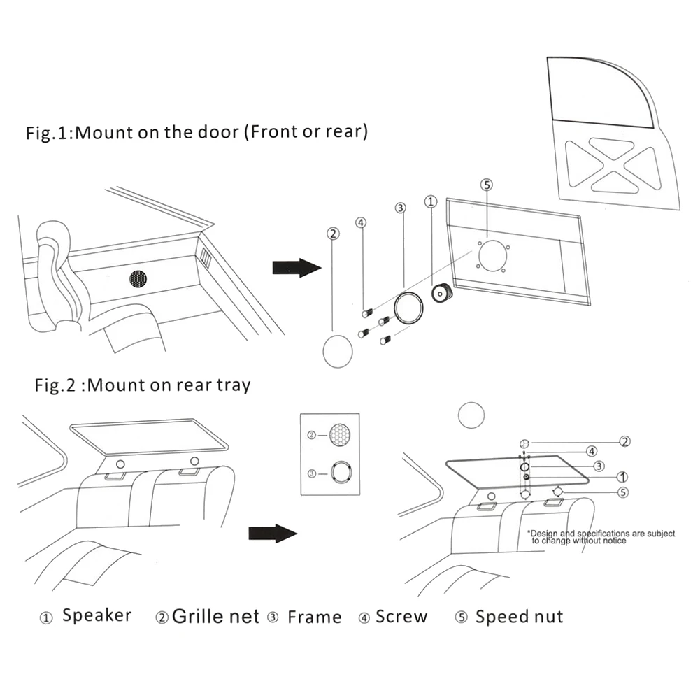 2 szt. 500W Mini głośników głośnik samochodowy o wysokiej wydajności klakson samochodowy głośnik Stereo Audio dla System Audio do samochodu