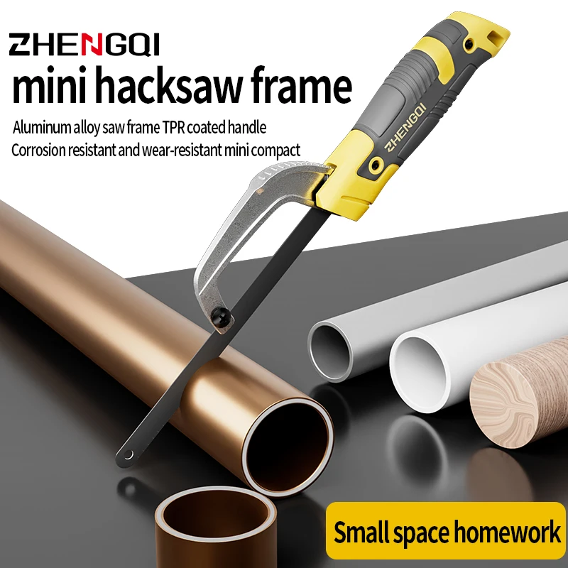 

1 шт. Малая ручная пила для дома и рукоделия, мини-пила для резки металла, многофункциональная портативная стальная ручная пила для деревообработки с держателем