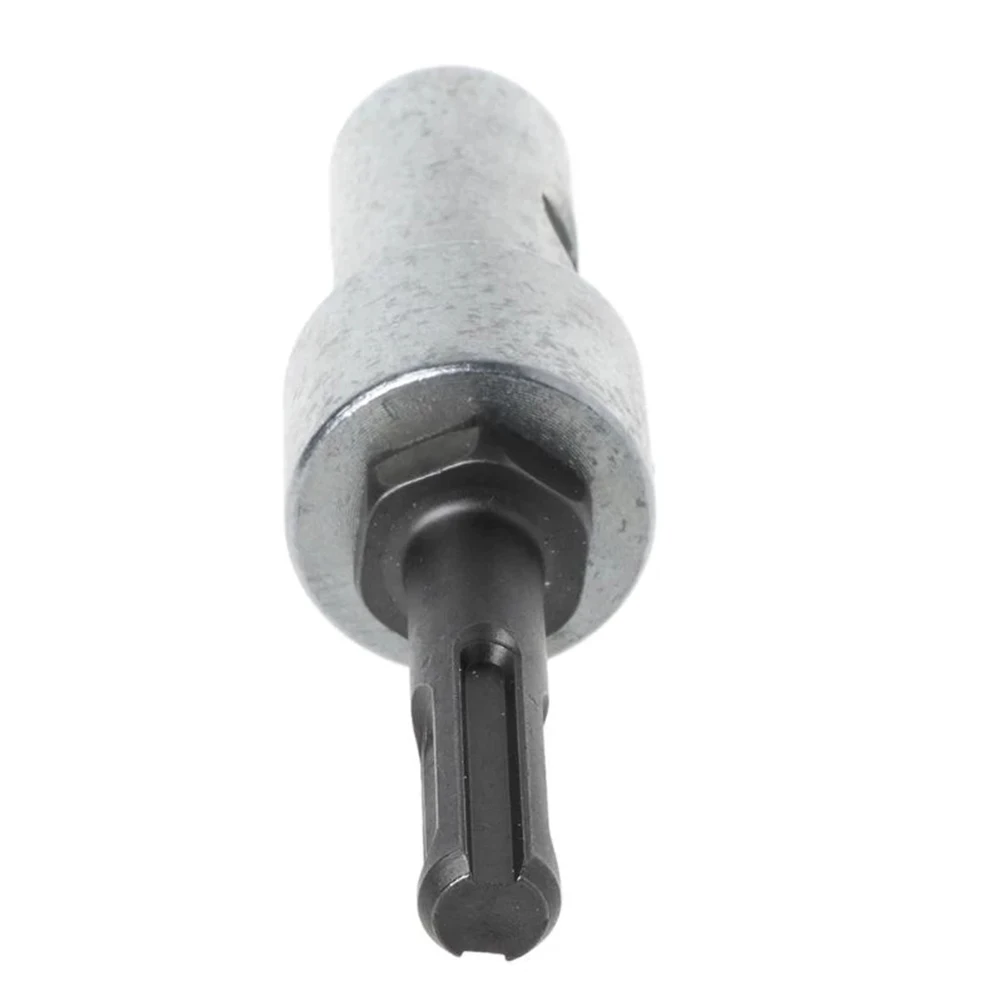 Hammer Adapter Connect Your For Earth Auger Head with Round Shank 2 Slots Drill Bit Adapter SDS Arbor Connector