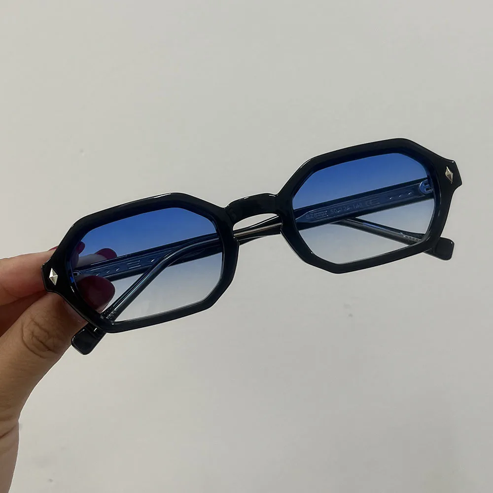 TOYEARN Vintage Hexagonal Sunglasses Unisex 9