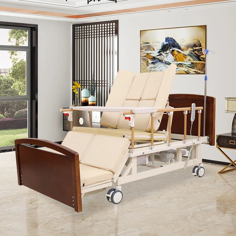 Oak multi-functional electric nursing bed home intelligent hospital bed paralyzed elderly turn over medical rehabilitation bed