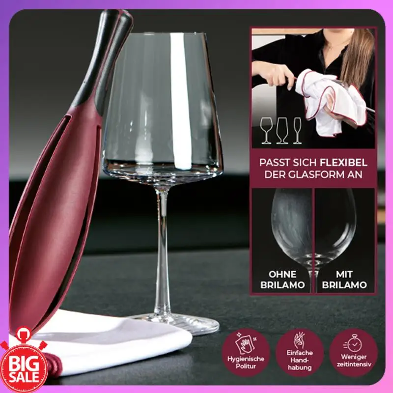 Big Deal Wine Glass Polisher And Wine Glass Polishing Cloth For Lint, Streak And Streak-Free Cleaning Of Wine Glasses