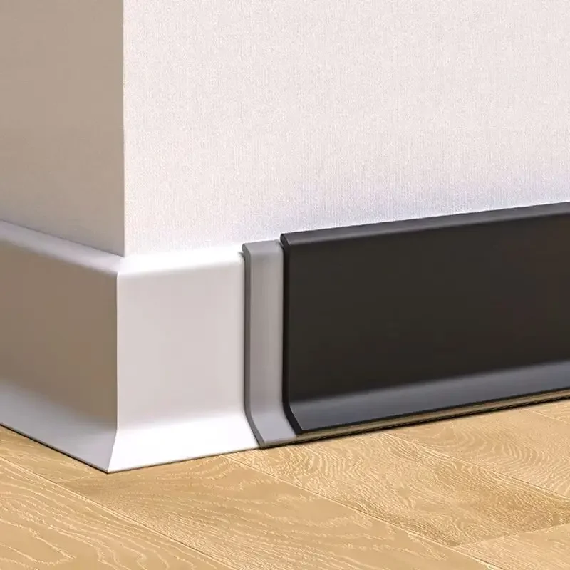 

1M/3M PVC Soft Skirting Board Self-adhesive Thickened Flexible Plastic Flooring Edging Strip Silicone Bedroom Soft Heating