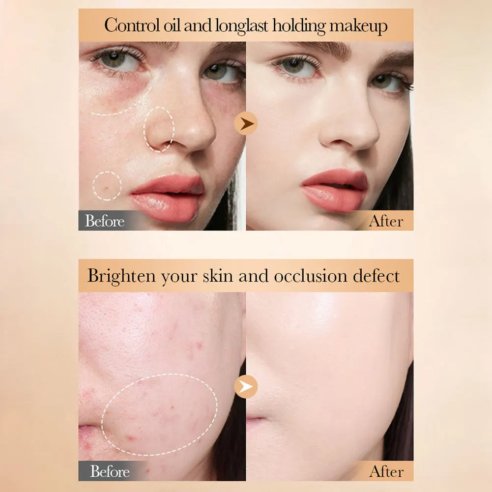 2 で 1 エアクッション BB クリーム二重層クッションファンデーションメイクアップ防水長期的なコンシーラープライマーベース