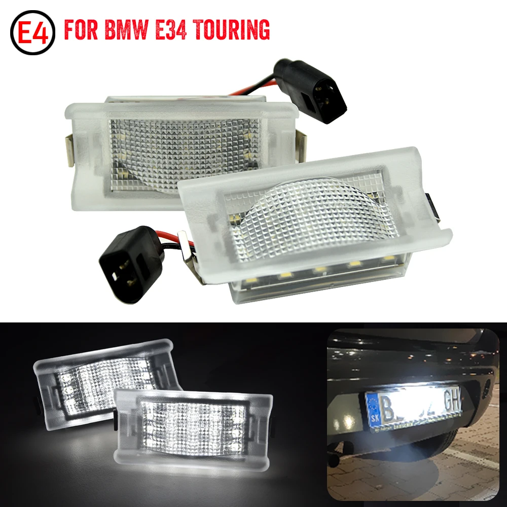 

For BMW 5 Series E34 Touring (station-wagon) 1987-1996 Car Rear White LED License Plate Light Number Lamp Car Accessories