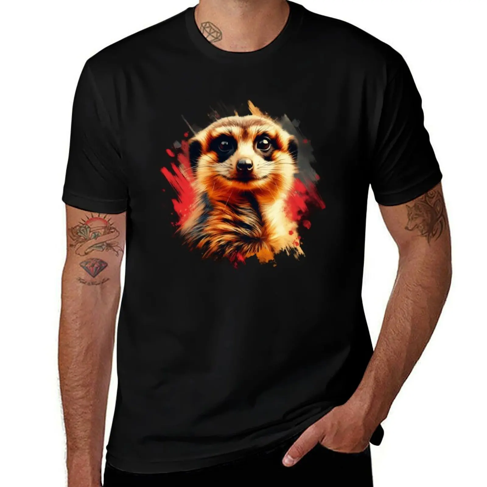 

Meerkat Artwork T-Shirt t shirts for man cotton t shirts for man pack cotton t shirt for man T-shirt