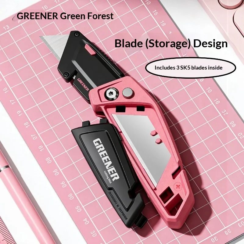 Durable Heavy-Duty Folding Art Knife, Industrial Grade Cable Stripping, Aluminum Alloy Blade Body Anti-Corrosion and Rust Proof