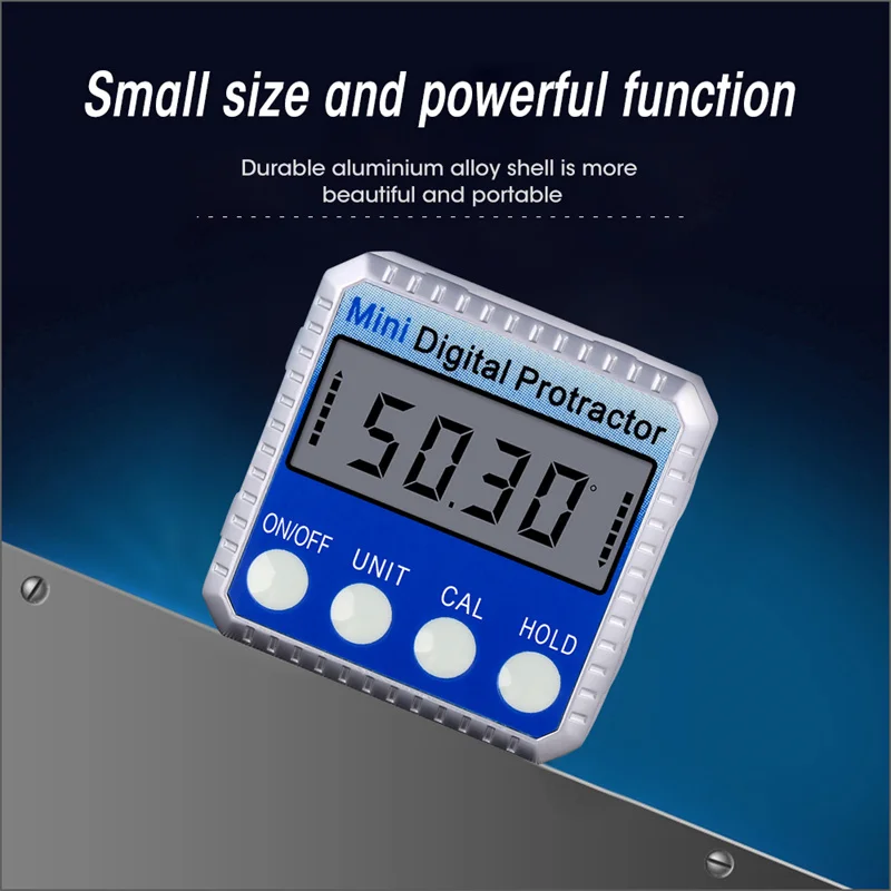 Magnetic Mini Digital Protractor 360° Digital Inclinometer Electronic Slope Angle Ruler Digital Level Angle Finder Measure Tool