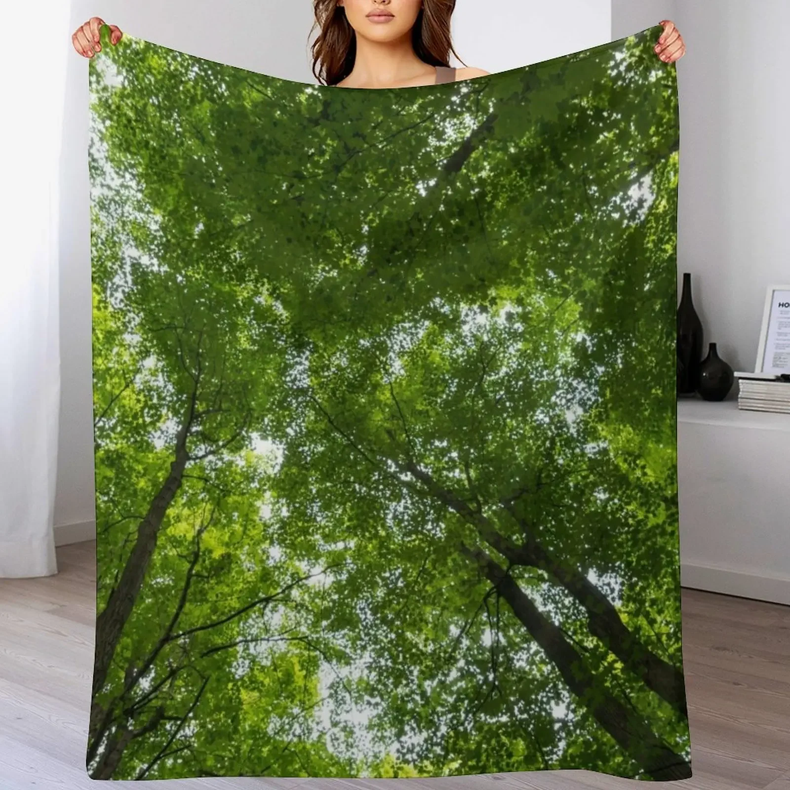 Natural Skylights - Biophilic Ceiling in the Woods Throw Blanket halloween For Sofa Thin Bed Blankets