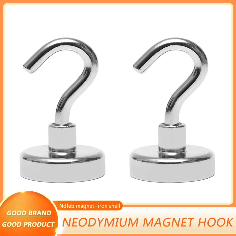 E16 E20 E25 E32 Neodymium Magnet Hooks Heavy Duty Wall Hooks Home Kitchen Bar Storage Organization for Hanger Key Strong Magnet