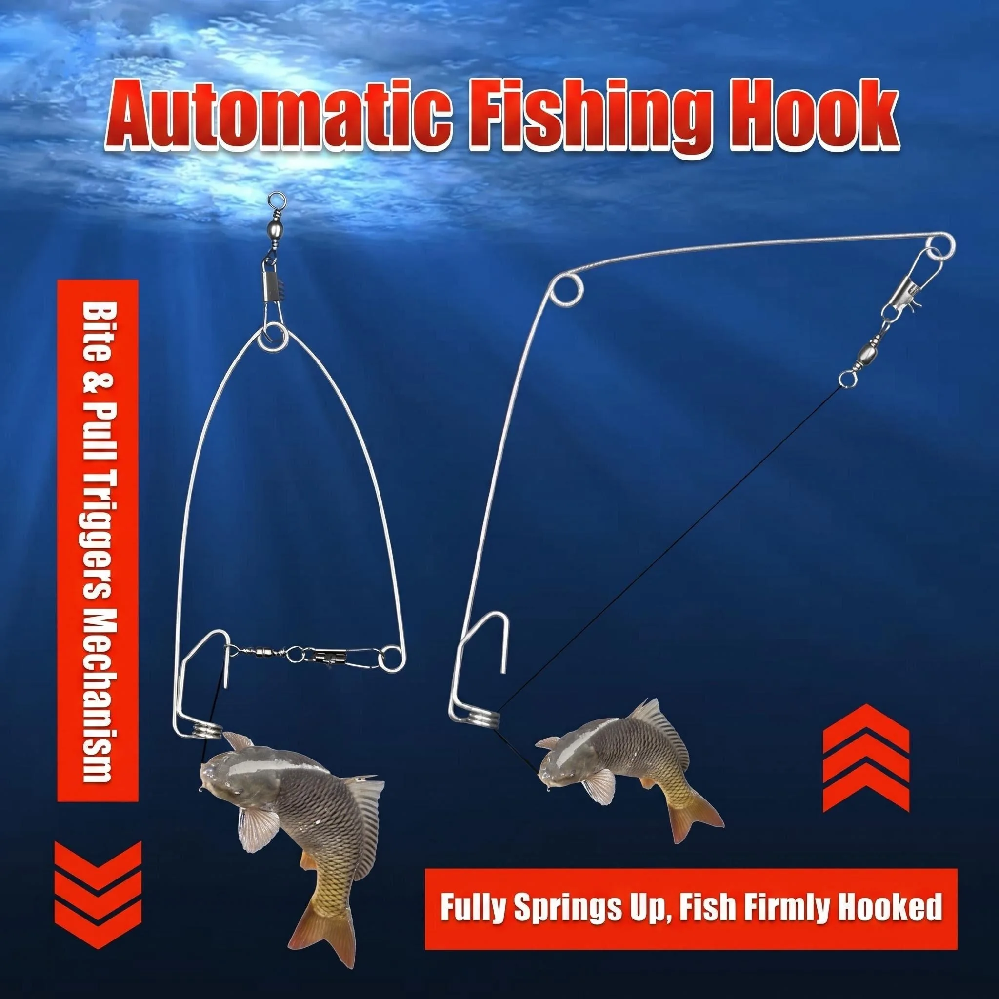 3pcs Automatic Fishing Hook Gun Spring-Loaded Fish Catcher Innovative  Fishing Gear Launching Device Love Invention Fishing - AliExpress 18