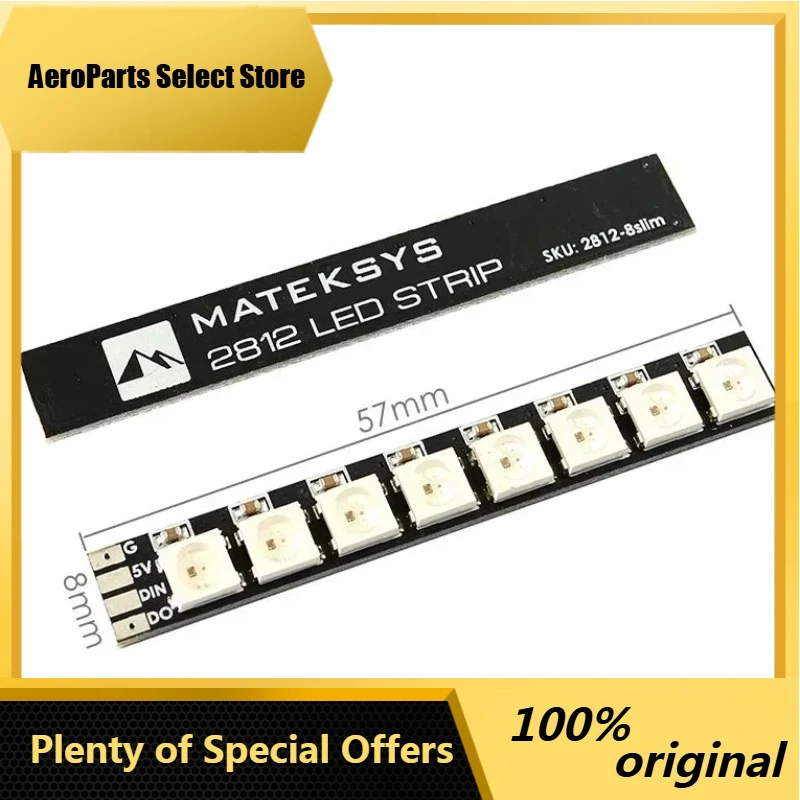 AParts 2pcs/lot For MATEKSYS Matek ARM Light LED 2812 LED STRIP SLIM 57*8mm Board For FPV LED Drone ARM Light BetaFlight INAV