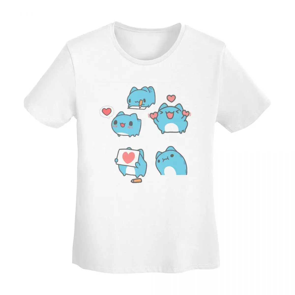 

Comic Cat Bugcat Capoo Bug Cat T-Shirt Women Short Sleeve T Shirts Crew Neck Clothing Cotton Summer Tees Streetwear