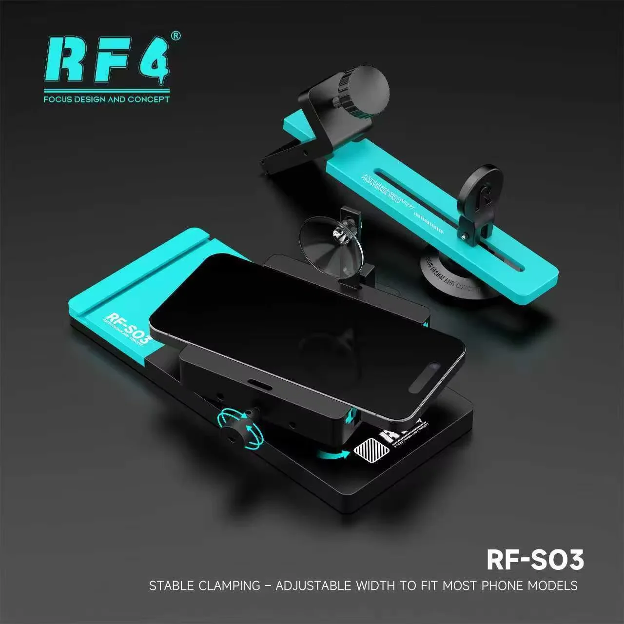 

RF4 RF-S03 Приспособление для удаления экрана Сильное всасывание для удаления экрана с слотами для камеры Двустороннее всасывание Ремонт мобильных телефонов T