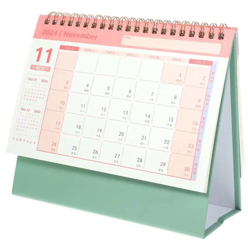 Desktop Standing Calendar Office Desk Calendar Students Standing Household Calendar Schedule Table Planner Paper Desk Calendar