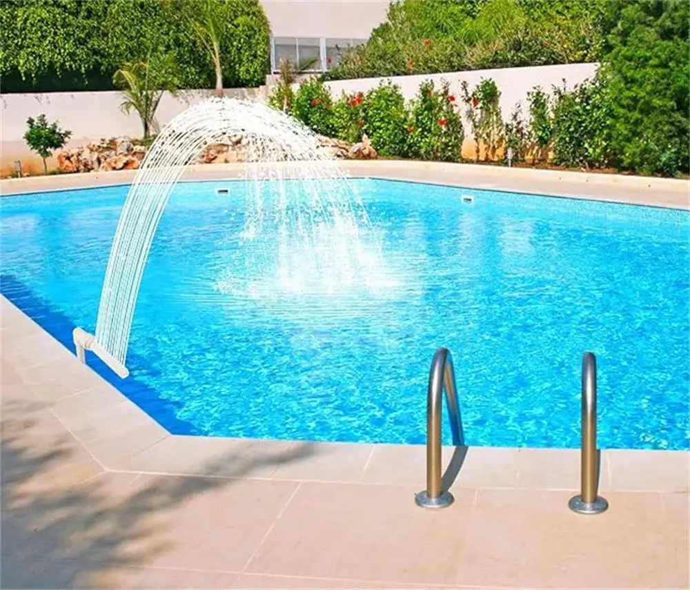 Swimming Pool Waterfall Fountain Kit PVC Feature Water Spay Pools Spa Decorations Easy Install Swimming Pool Accessories 1Set
