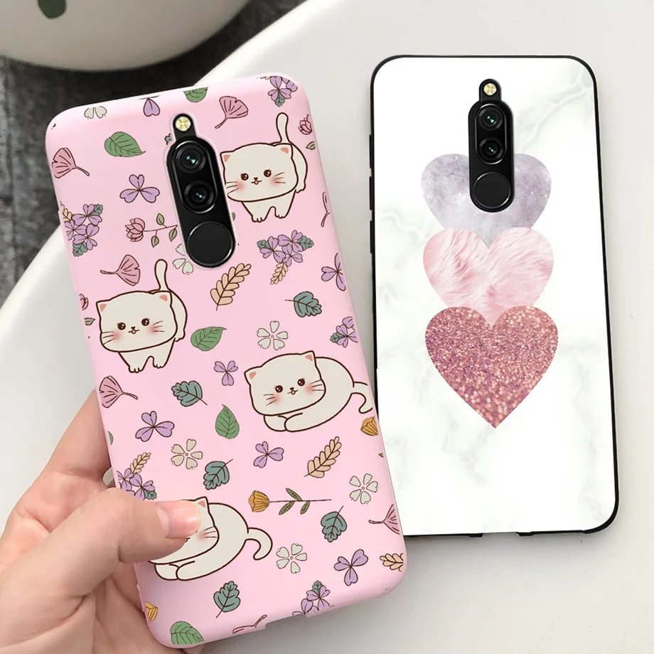 Liquid Silicone Cute Case for Xiaomi Redmi 8 Capa Protective Back Cover For Redmi Note 8 Pro Note8Pro Note 8T Bumper Redmi8 Case
