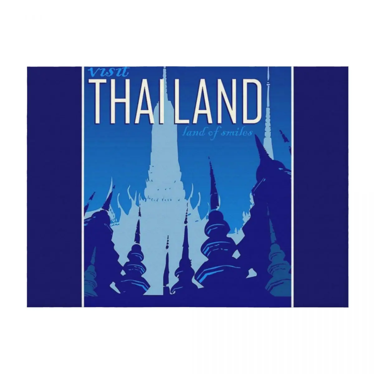 

THAILAND : Vintage Travel and Tourism Advertising Print Throw Blanket Summer Beddings Tourist Travel Blankets