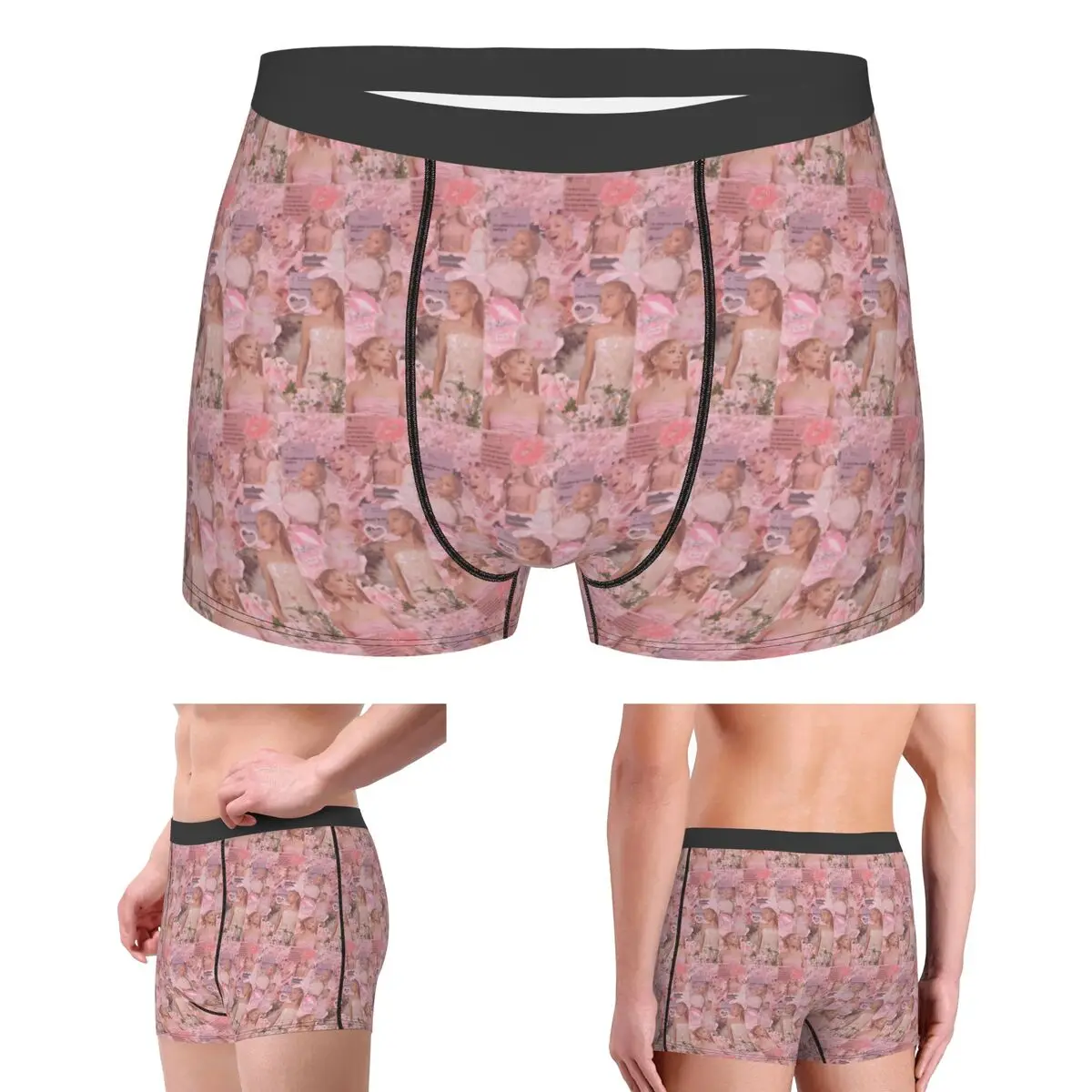 

Boxer Underpants Shorts Ariana Grande Singer Panties Men Soft Underwear for Homme Man Boyfriend Gifts
