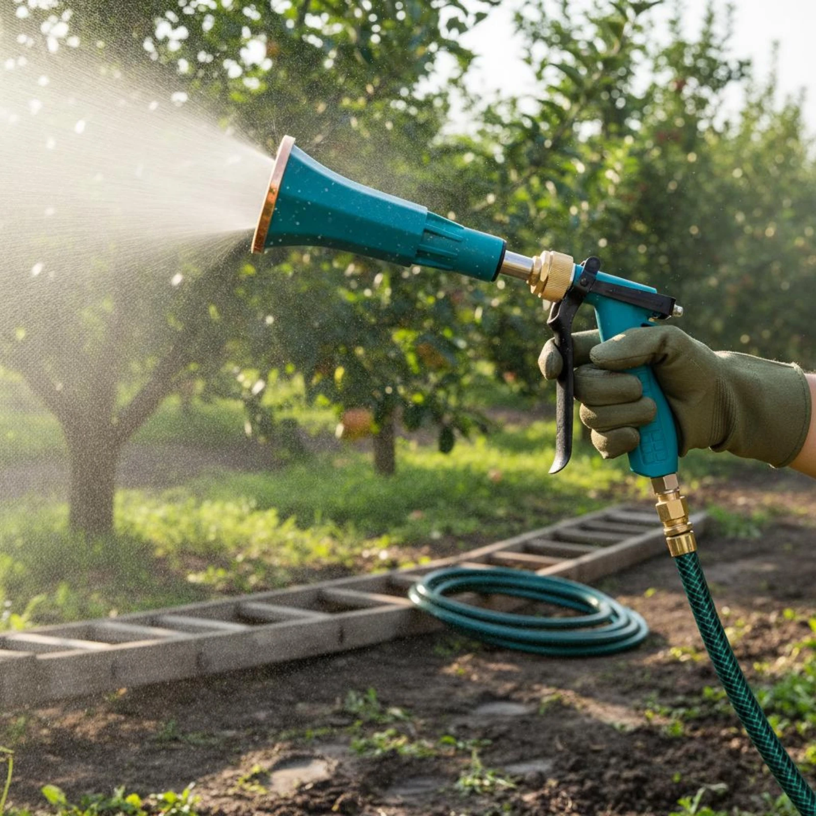 Orchard Spray Fine Mist High Pressure Spray Fog Nozzle Sprayer Heavy Duty Adjustable Sprayer Wand Easy to Use for Garden view 2