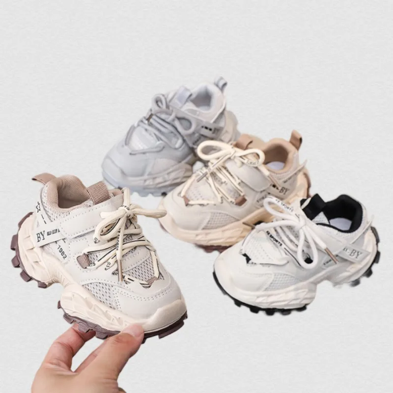 

Children's casual Shoes 2026 New Spring and Autumn children's running shoes Boys Mesh Breathable Dad Shoes Size 21-30