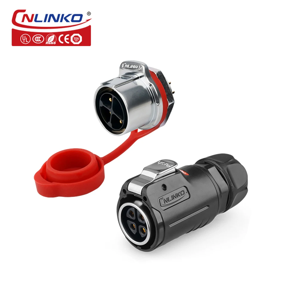 CNLINKO M24 IP68 Waterproof Panel Mount Aviation Connector 3P 4P 10P 12P 19P 24Pin Industrial Connectors for Power Signal Device