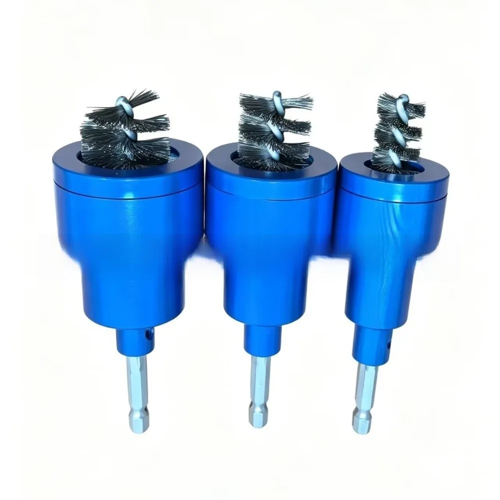 Electric Drill Copper Pipe Cleaning Brush Set For 15mm 22mm 28mm Tubes And Battery Terminal Maintenance Tool Kit