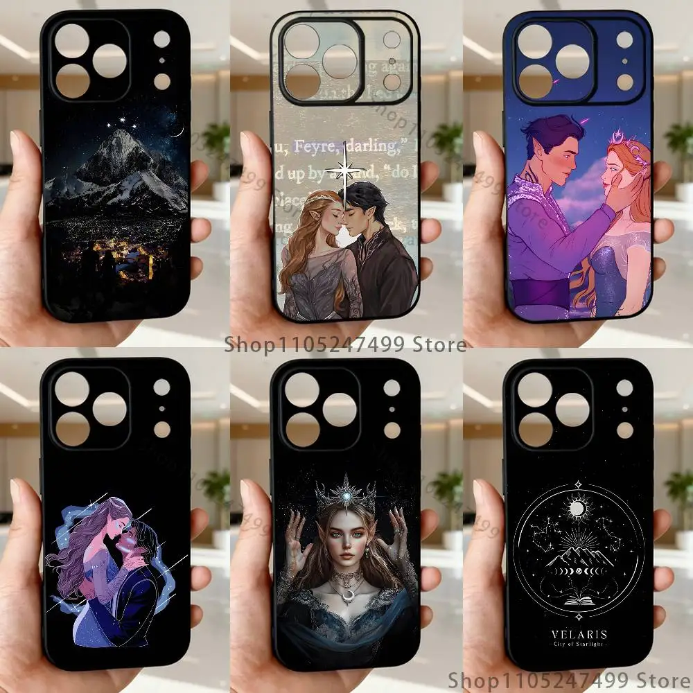 

Acotar A Court of Mist and Fury Phone Case For iPhone 17,16,15,14,13,12,11,Pro Max,XSX,,XR,SE,Mini,8,7,Soft Silicone Black Cover