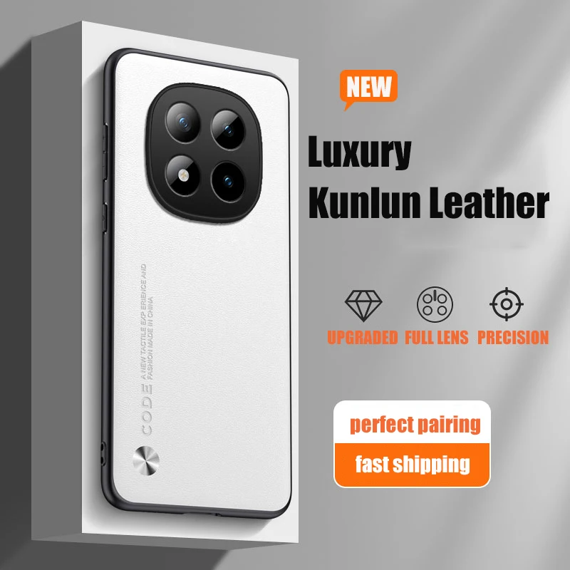 حافظة لهاتف Xiaomi Redmi Note 15 Pro 5G فاخرة من جلد البولي يوريثان غطاء خلفي نوت 1514pro + سيليكون مقاوم للصدمات حماية كاملة للهاتف Fundas #6