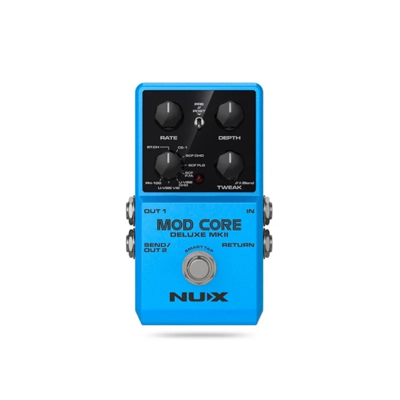 Pedal NUX-Mod Core Deluxe MKII, efectos de guitarra eléctrica, pedal de modulación con 8 tipos, enrutamiento de señal avanzado