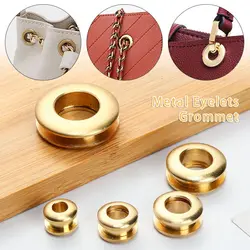 1 Set Solid Brass Screw Back Eyelets With Washer Grommet Leather Craft Accessory for Bag Garment Shoe Clothes Jeans DIY Decor