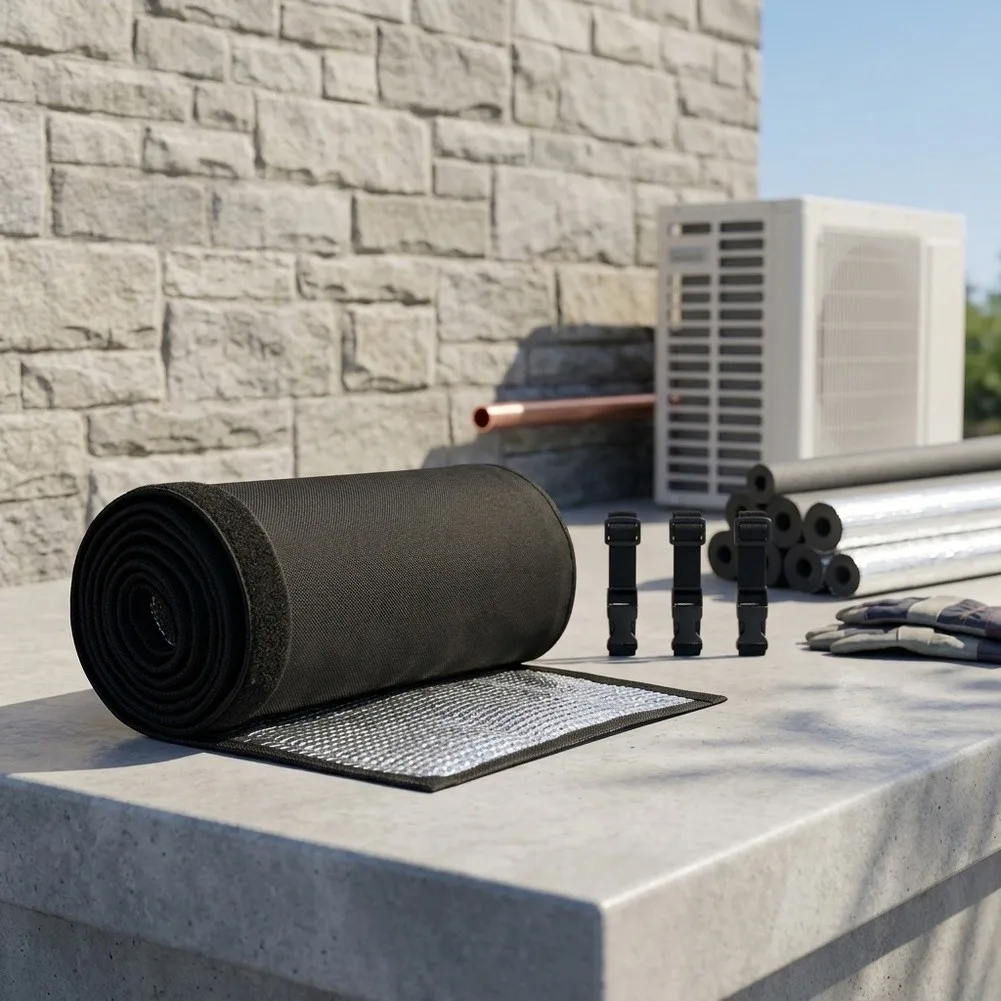 For Year-round Weather Exposure Hvac Line Set Cover Advanced Insulation Material Cover Copper Pipe Thermal Reflection Shield