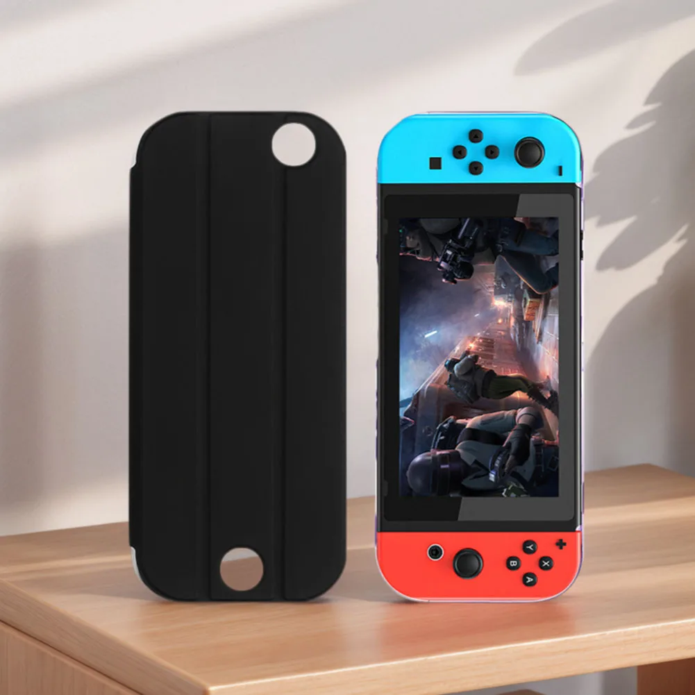 닌텐도 스위치2용 플립 커버 보호 케이스 긁힘 방지 커버 스킨(블랙)