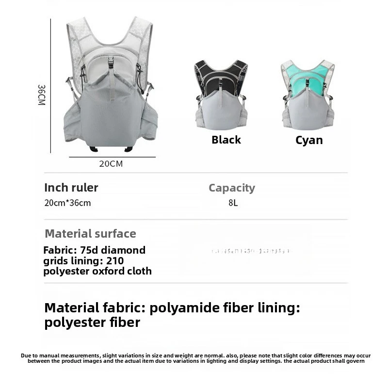 Running riding kettle helmet receiving mountaineering hiking small backpack men and women light backpack