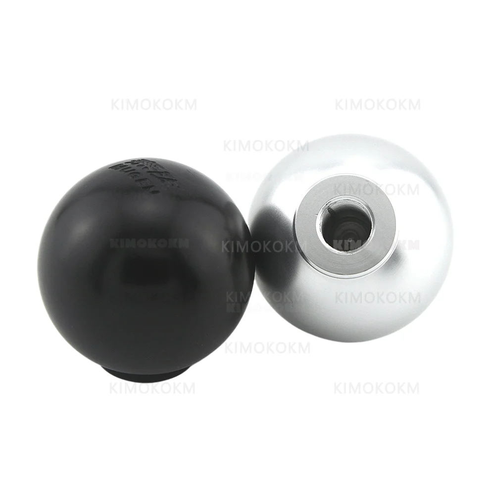 1PCS Universal Wave Stick Ball Gear Lever Silver Black Gear Shift Ball Shift Knob For MUGEN Metal Spherical Gear Shift Head