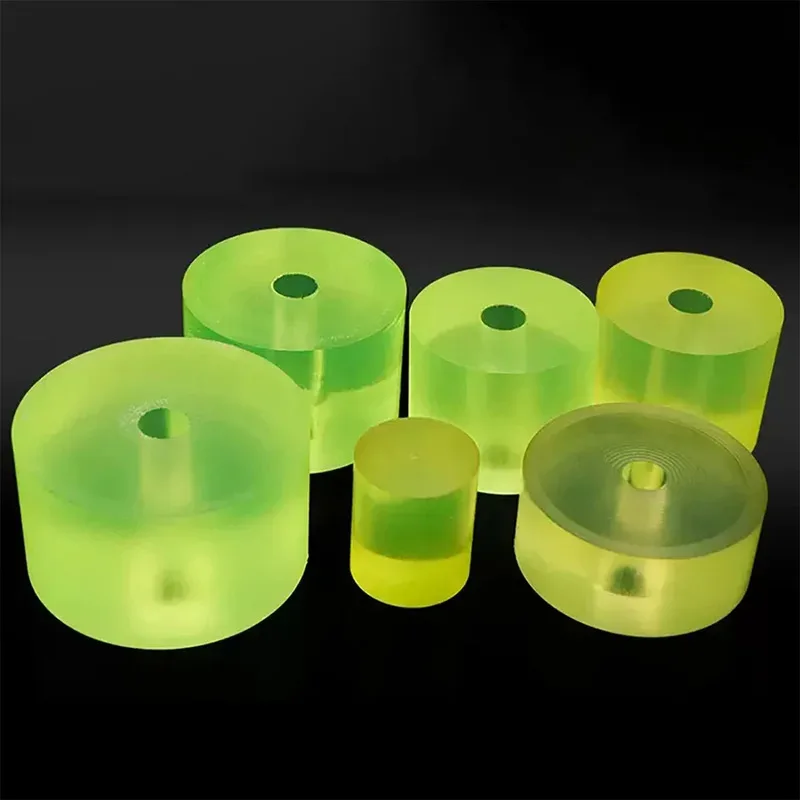 Round PU Polyurethane Sheet Elastic Damping Plate 20-220mm OD 30/40/50mm Thick Oil Wear Resistant Sealing Gasket