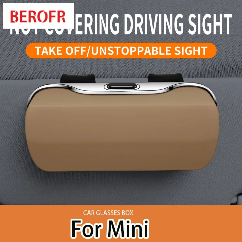 

Exclusive Sunglasses Holder Sun Visor Clip On ABS Eyeglass Case For Mini R50 R53 R60 R61 F59 F56 R55 F55 F54 F54 Cooper Seat