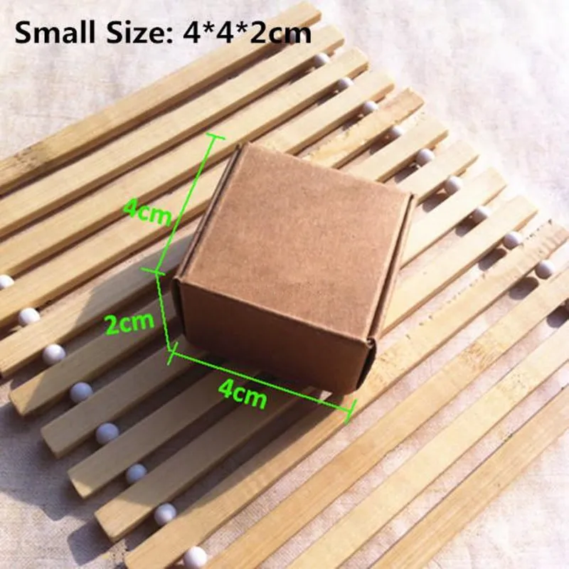 

100Pcs/Lot-4*4*2cm Aircraft Cardboard Pack Boxes Smart Little Sized Craftwork Gift Fastener Ear Rings Kraft Paper Storage Box