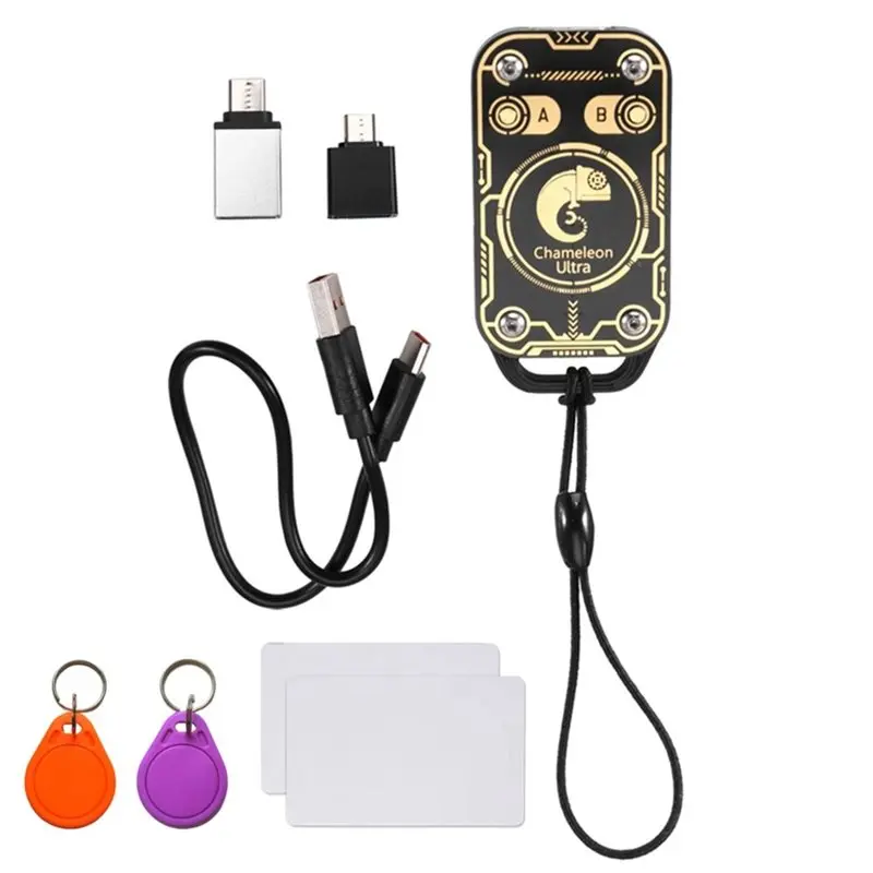 

[AAAE 2026] Chameleon Ultra V3.0 RFID Smart Card Emulator Read Writer 125Khz 13.56Mhz ID IC Tag Copyer+2XUID Keychain/CUID C