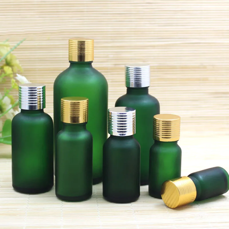 15ml20ml frosted green/blue/brown/clear glass bottle aluminum lid essential oil serum moisture liquid  complex recovery  packing