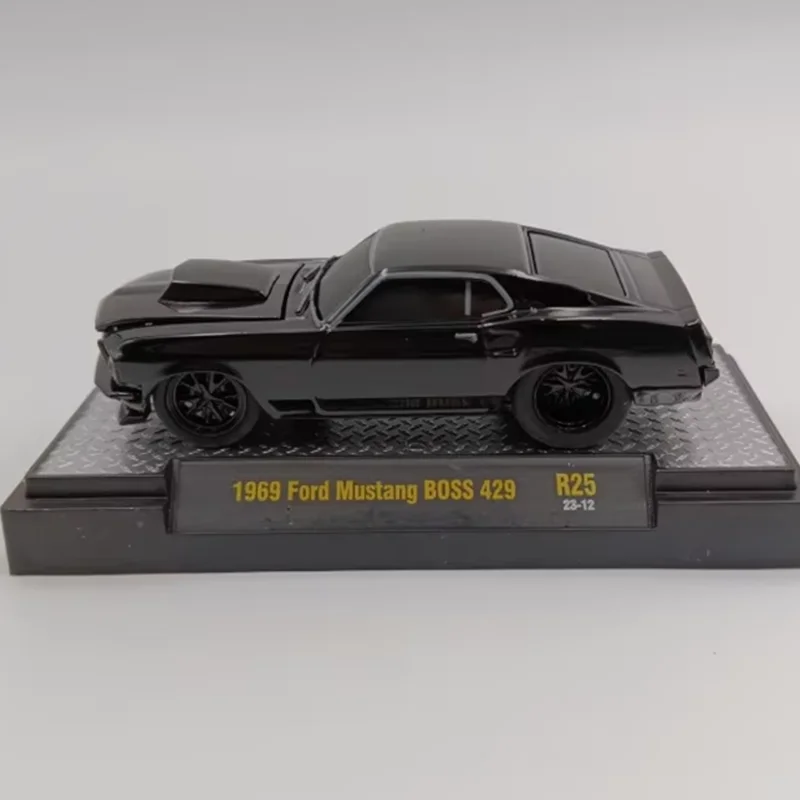 Diecast 1: 64 Scale 1969 Ford Mustang Boss 429 Sports Car Alloy Simulation Model Collection Display Toy Gifts Souvenir